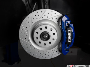 Front Big Brake Kit - ECS Cross-Drilled & Slotted Rotors (345x30)