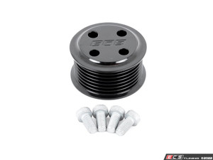 Audi Late 3.0T Performance Supercharger Pulley - 57.6mm - Bolt On - Kit With ECS Performance Kevlar Reinforced Supercharger Belt