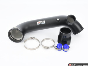 N54 Charge Pipe Kit w/ Tial BOV Mount - Powdercoated Black