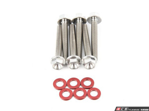 Titanium  3.0T/2.9T Ignition Coil Hardware Kit - Set Of Six Red Titanium Washers