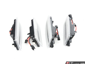 C7 A7 LED Front & Rear Bumper Side Marker Set - Clear