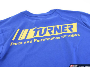 Blue With Yellow Turner Motorsport Short Sleeve T-Shirt - Large