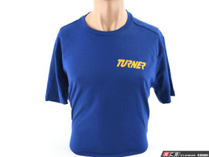 Blue with Yellow Turner Motorsport Short Sleeve T-Shirt - XL