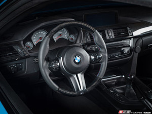 F3x/F8x ECS Custom Steering Wheel - Perforated Leather/Carbon Fiber/Tri-Color