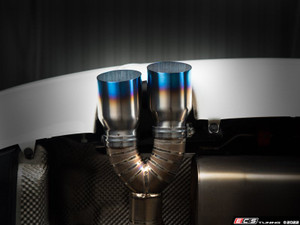 ECS "Ti.22" UNIVERSAL Exhaust Tips - 3.5" Titanium - Burnt Finish - Set of Four