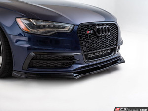 C7 S6 / A6 S-Line Front Bumper Grille Accent Set - Gloss Black