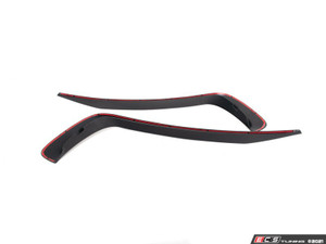 C7 S6 / A6 S-Line Front Bumper Grille Accent Set - Gloss Black