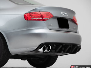 Audi B8 A4 Pre Facelift Non S-Line Rear Diffuser - Single Outlet - Gloss Black