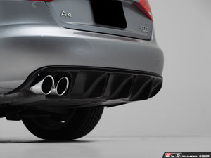 Audi B8 A4 Pre Facelift Non S-Line Rear Diffuser - Single Outlet - Matte Black
