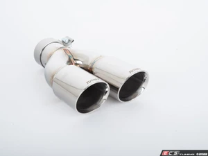 Turner Motorsport Double Wall Slash Cut Exhaust Tip - 2.5 Inlet - 3.0 OD - Stepped Left - Mirror