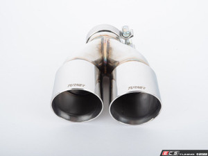 Turner Motorsport Double Wall Slash Cut Exhaust Tip - 3.0 Inlet - 3.5 OD - Stepped Left - Mirror