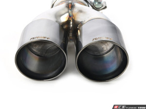 Turner Motorsport Double Wall Rolled Angle Tip - 2.75 Inlet 3.0 OD - Stepped Left - Black Chrome