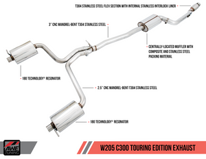 AWE Tuning Mercedes-Benz W205 C300 Touring Edition Exhaust