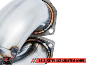 AWE Audi B9 S5 Sportback Touring Edition Exhaust - Non-Resonated (Silver 102mm Tips)