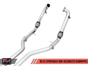 AWE Audi B9 S5 Sportback Track Edition Exhaust - Non-Resonated (Silver 102mm Tips)