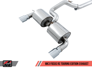 AWE Ford Focus RS Touring Edition Cat-back Exhaust - Non-Resonated - Diamond Black Tips