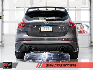 AWE Ford Focus RS Track Edition Cat-back Exhaust - Chrome Silver Tips
