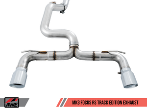 AWE Ford Focus RS Track Edition Cat-back Exhaust - Chrome Silver Tips