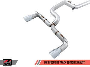 AWE Ford Focus RS Track Edition Cat-back Exhaust - Diamond Black Tips