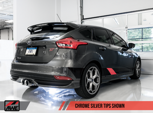 AWE Ford Focus ST Touring Edition Cat-back Exhaust - Non-Resonated - Chrome Silver Tips