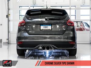AWE Ford Focus ST Touring Edition Cat-back Exhaust - Non-Resonated - Diamond Black Tips