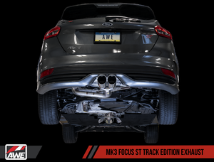 AWE Ford Focus ST Track Edition Cat-back Exhaust - Chrome Silver Tips