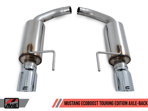 AWE S550 Mustang EcoBoost Axle-back Exhaust - Touring Edition (Chrome Silver Tips)