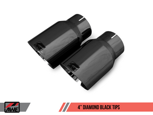 AWE S550 Mustang GT Cat-back Exhaust - Touring Edition (Diamond Black Tips)