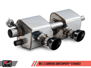 AWE Tuning 991.2 Carrera / S SwitchPath Exhaust for PSE Cars - Chrome Silver Tips