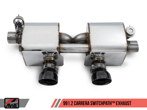 AWE Tuning 991.2 Carrera / S SwitchPath Exhaust for PSE Cars - Diamond Black Tips