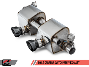 AWE Tuning 991.2 Carrera / S SwitchPath Exhaust for PSE Cars - Diamond Black Tips