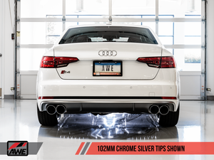 AWE Tuning Audi B9 S4 Touring Edition Exhaust (Chrome Silver 102mm Tips)
