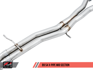 AWE Tuning Audi B9 S4 Track Edition Exhaust - Non-Resonated (Diamond Black 102mm Tips)
