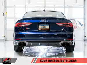AWE Tuning Audi B9 S5 Coupe Touring Edition Exhaust (Diamond Black 102mm Tips)