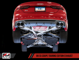 AWE Tuning Audi B9 S5 Coupe Touring Edition Exhaust (Diamond Black 102mm Tips)