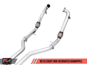 AWE Tuning Audi B9 S5 Coupe Track Edition Exhaust - Non-Resonated (Chrome Silver 102mm Tips)