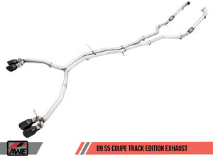 AWE Tuning Audi B9 S5 Coupe Track Edition Exhaust - Non-Resonated (Chrome Silver 102mm Tips)
