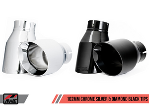 AWE Tuning Audi B9 S5 Coupe Track Edition Exhaust - Non-Resonated (Diamond Black 102mm Tips)