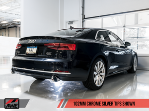 AWE Tuning B9 A5 SwitchPath Exhaust, Dual Outlet - Chrome Silver Tips (includes DP and SwitchPath Remote)
