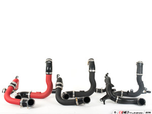 High Flow Intercooler Charge Pipe Kit - Wrinkle Red