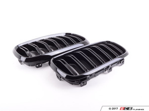 Dual Slats Blackout Grille Set - Gloss Black | ES3426682