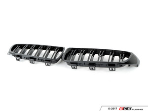 Dual Slats Blackout Grille Set - Gloss Black | ES3426685