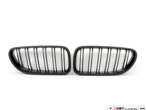 Dual Slats Blackout Grille Set - Matte Black | ES3023057