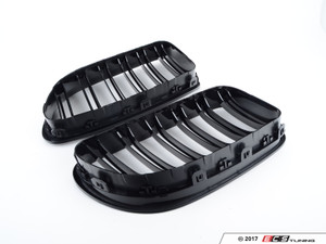 Dual Slats Blackout Grille Set - Gloss Black | ES3426695