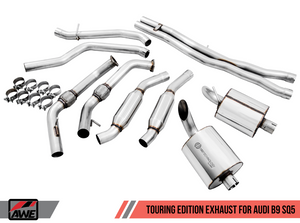 AWE Touring Edition Exhaust for Audi B9 SQ5 - Non-Resonated - No Tips (Turn Downs)