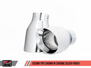 AWE Track Edition Exhaust for VW Golf Alltrack / Sportwagen 4Motion - Chrome Silver Tips