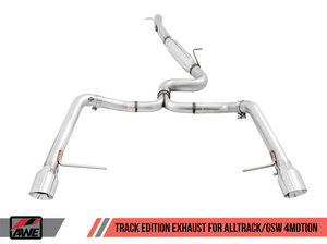 AWE Track Edition Exhaust for VW Golf Alltrack / Sportwagen 4Motion - Diamond Black Tips