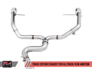 AWE Track Edition Exhaust for VW Golf Alltrack / Sportwagen 4Motion - Diamond Black Tips