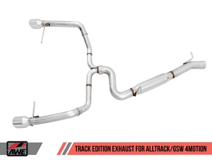 AWE Track Edition Exhaust for VW Golf Alltrack / Sportwagen 4Motion - Diamond Black Tips
