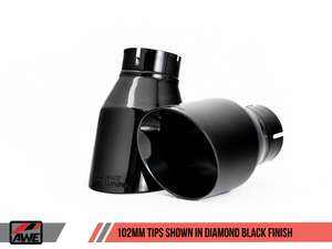 AWE Track Edition Exhaust for VW Golf Alltrack / Sportwagen 4Motion - Diamond Black Tips
